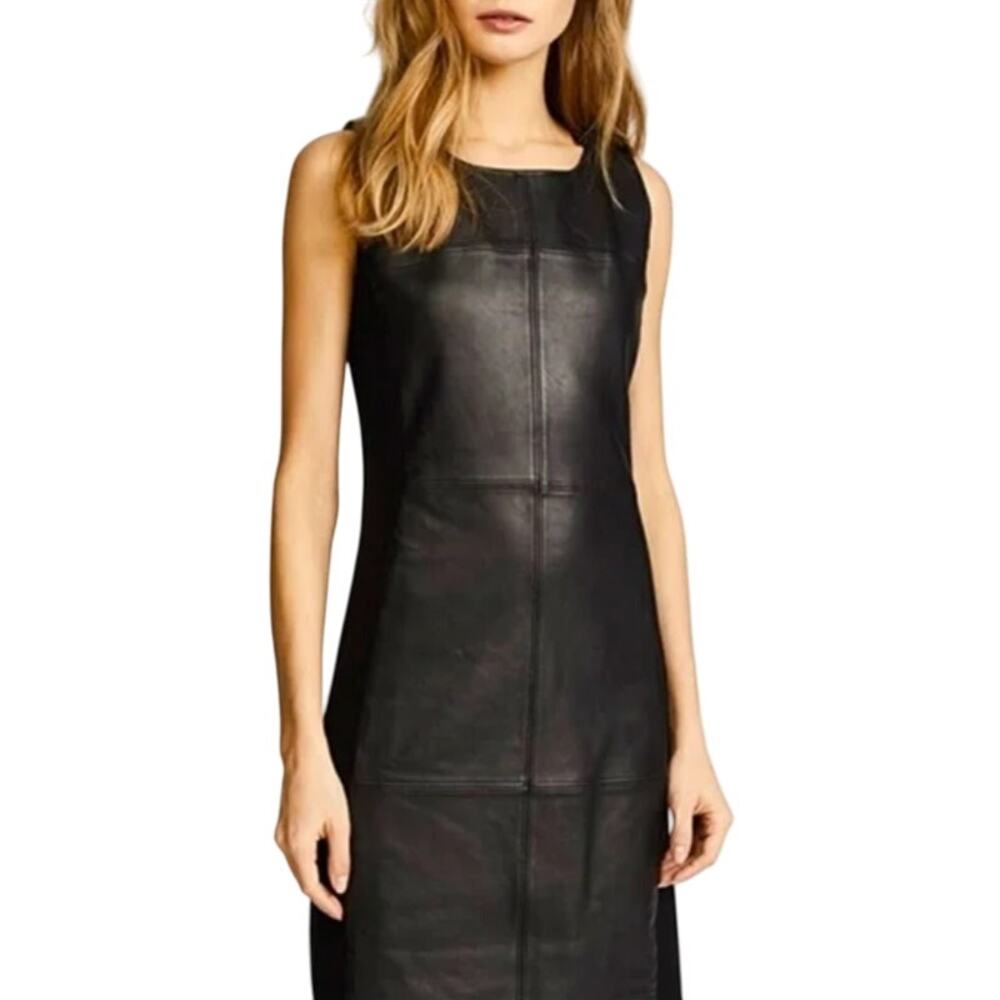 Mackage Paloma Sleeveless Leather Dress Black XS